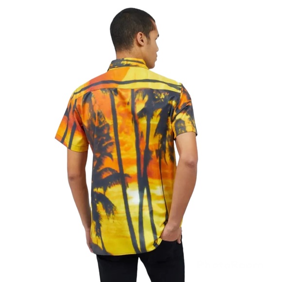 Reason x Scarface Tony Montana Sunset Button Up Dress Shirt - Picture 3 of 5